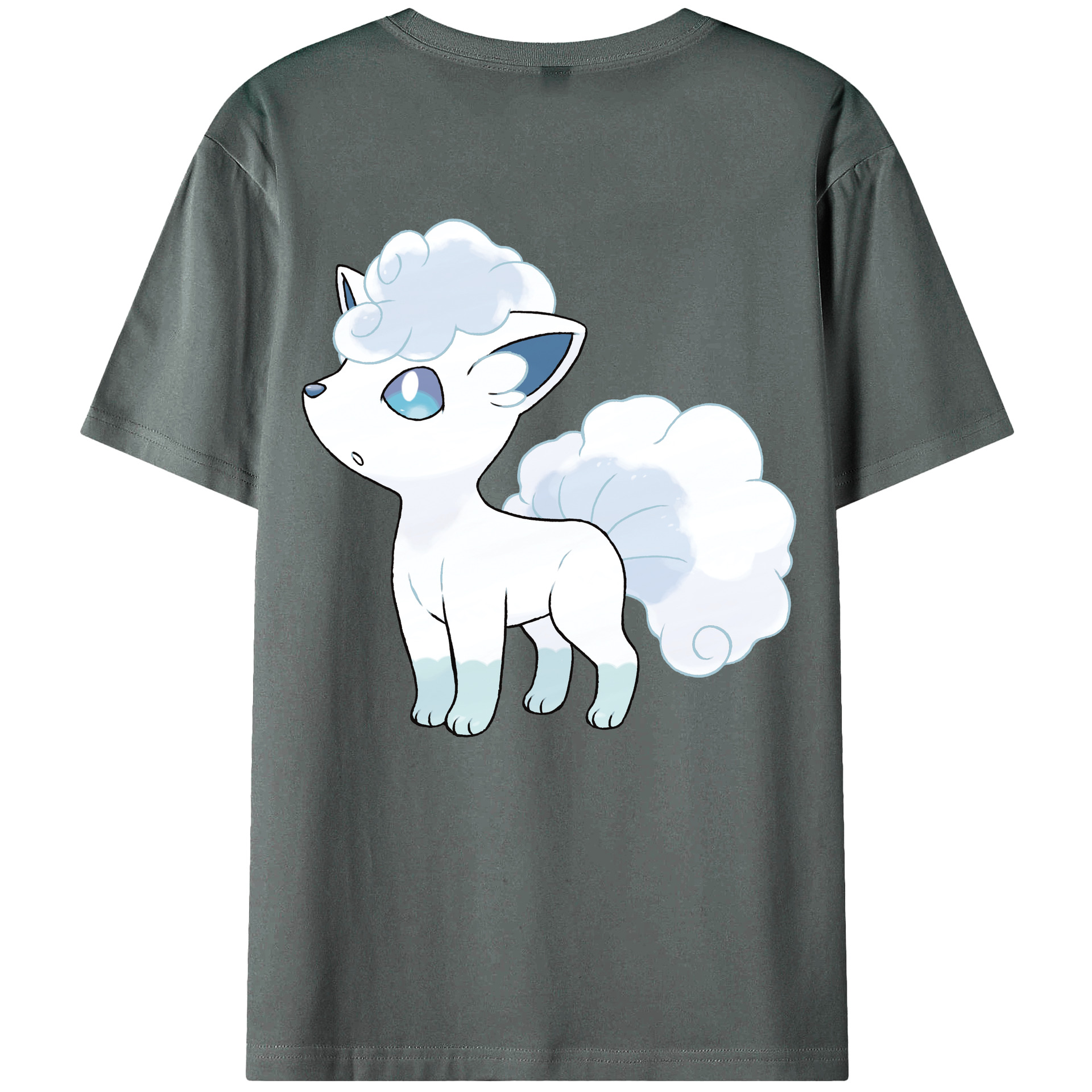 （画像用） ポケットモンスター Pokémon 綿100％ メンズ半袖Tシャツ（バックプリント） 通気性
